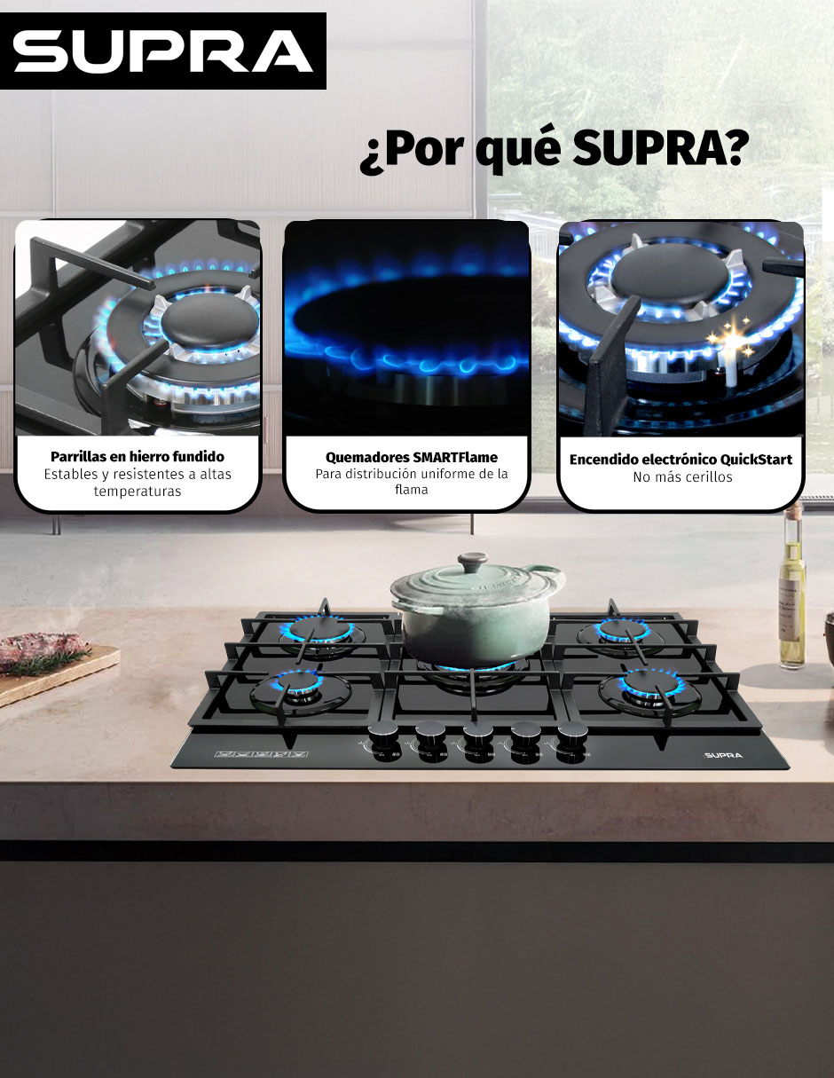 Parrilla a empotrable supra